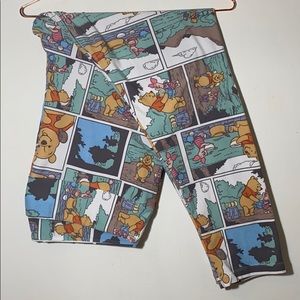 LuLaRoe TC2 Comic Strip Winnie the Pooh Leggings
